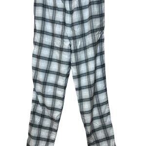 Hollister Men's Flannel Sleep Pants, Size XS, Gray, Beige and White Plaid